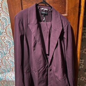 Brand New 28W Plum Pant Suit